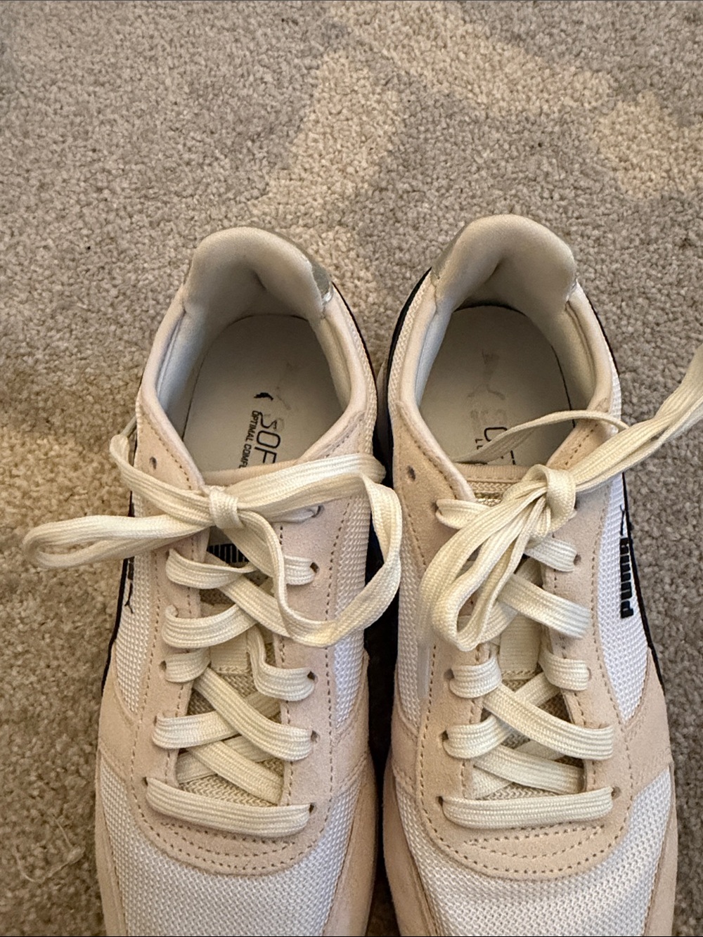 Puma SoftFoam+ Comfort Sneakers Women’s Size 7.5 Beige White Black Casual Shoes - Picture 5 of 7